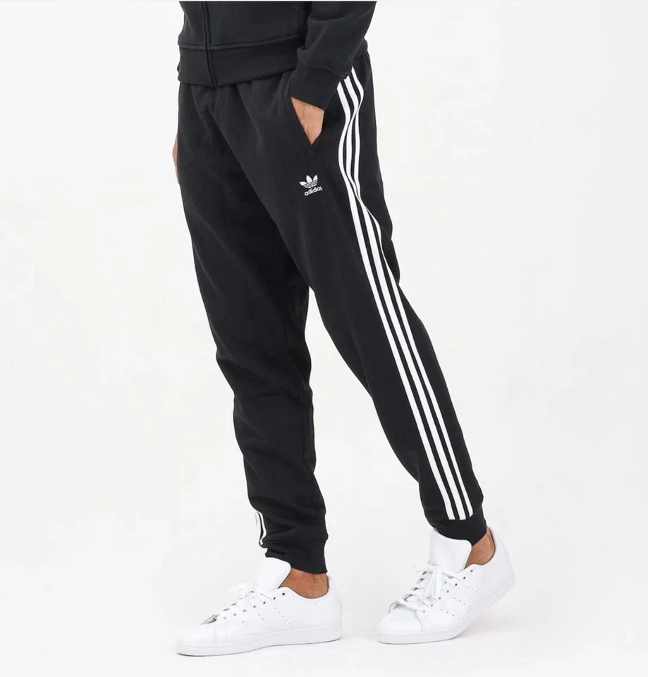 MENS ADIDAS ORIGINALS 3 STRIPES CUFFED TREFOIL PANTS SIZE 2XL #IU2353