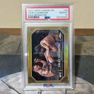 2024 Topps Chrome UFC Colby Covington /50 Gold Refractor #48 PSA 10 - Picture 1 of 1