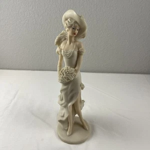 Vintage W. Anina Lucite Statue 14,75" groß Dame im Hochzeitskleid Figur - Bild 1 von 16