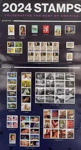 NEU! Die komplette Sammlung US-Briefmarken für 2024 - 121 Briefmarken/Satz - postfrisch - Bild 1 von 1