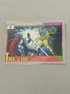THOR VS LOKI MARVEL 1991 IMPEL CARD # 120 - Picture 1 of 2