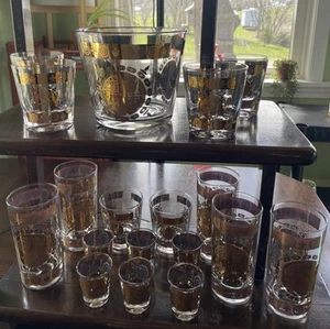 Juego de vajilla MCM Vito Bari cubo de hielo rocas tiro vasos Highball 18 piezas - Imagen 1 de 23