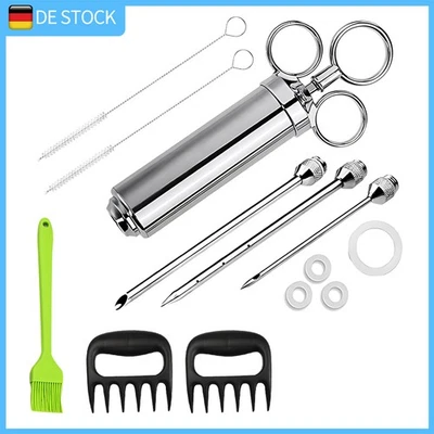 MARKENLOS Marinierspritze BBQ Bratenspritze Fleisch Gewürz Marinade Spritze Pökelspritze