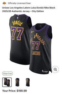 Nike NBA Los Angeles Lakers City Edition Luka Doncic Authentic Trikot Größe 58 3X - Bild 1 von 1