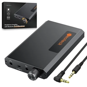 Neoteck Portable 3.5mm Headphone Amplifier with Bluetooth 5.0 Matte Gray - Picture 1 of 7