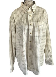 LL Bean Herren Hemd mit Knöpfen Knitterarm Größe L Reg Kariert Langarm - Bild 1 von 4