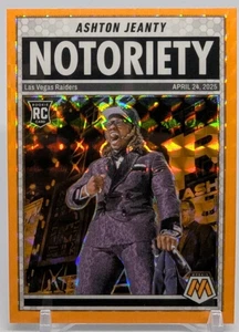 Mosaic Ashton Jeanty Orange Fluorescent Notoriety #18 RC Las Vegas Raiders 2025 - Imagen 1 de 3