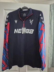 Crystal Palace Macron 2024-25 Warm Up Quarter Zip Top - XXL - BNWT - Picture 1 of 8