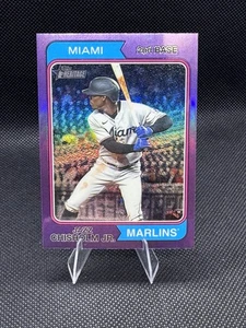 2023 Topps Heritage Baseball Chrome Purple Refractor Jazz Chisholm Jr. #14 - Picture 1 of 2