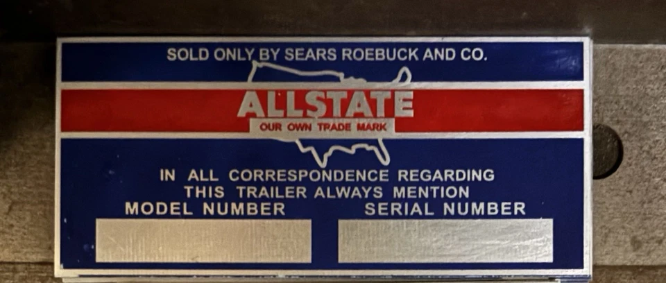 数据板 id 标签 Typenschild 大众 Allstate — 第 1/1 张图片