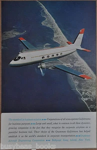 1962 GRUMMAN GULFSTREAM advertisement, Gulfstream business plane - Picture 1 of 3