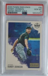 2020 Panini Diamond Kings Randy Johnson Artist Proof Gold #92 PSA 10 - Picture 1 of 2