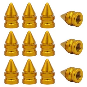 12 x YOU.S Ventilkappen Nieten Reifenventil Gold für Auto LKW Motorrad Fahrrad - Bild 1 von 2