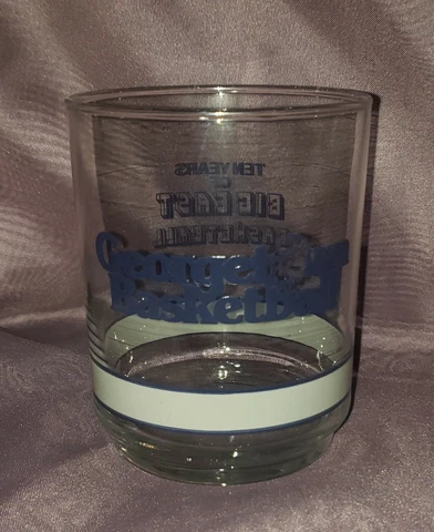 Georgetown Basketball Big East Getty Vintage Drinking Glass Cover