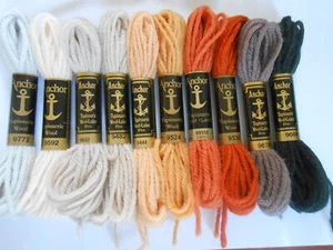 10 x Anchor Tapestry Wools Set A EXACT MATCH - Picture 1 of 1