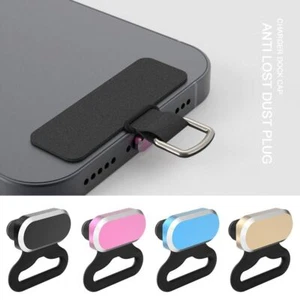 Aluminum Alloy Anti Lost Dust Plug Dustproof Plug for iPhone/Samsung/Google - Picture 1 of 20