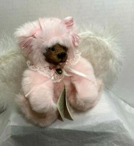 HOPE Bear Angel Rosa Kimbearlys Original Tallada Cara AA Peluche de Colección Nuevo RARO Niña - Imagen 1 de 12
