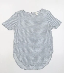 H&M Womens Grey Viscose BlendT-Shirt Size 10 - Picture 1 of 10
