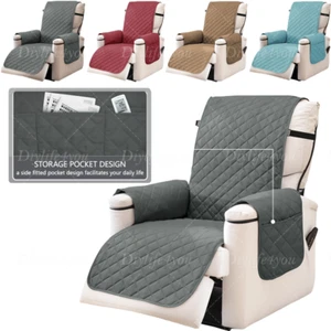 Recliner Sofa Chair Cover with NonSlip Strap Couch Cover Slipcover Pet Protector - Picture 1 of 59