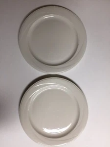 Rego China Dinner Plates Set of 2 White Swirled Embossed Rim 11.75” - Picture 1 of 9