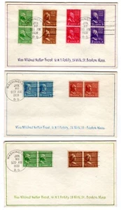 #839-51 George Laffert Hand-Drawn Set on 5 Presidential Series Coils FDCs 1939 - Picture 1 of 2
