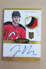 2013-14 PANINI DOMINION DUAL ROOKIE PATCH AUTO JON MERRILL #212 /25