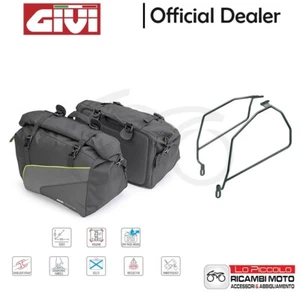 T218 +EA133 GIVI COPPIA BORSE LATERALI + STAFFE HONDA CBF 600 S N 2004 2005 2006 - Foto 1 di 6