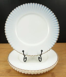 4 MacBeth-Evans Petalware 8" Salad Plates with Gold Trim - Picture 1 of 12