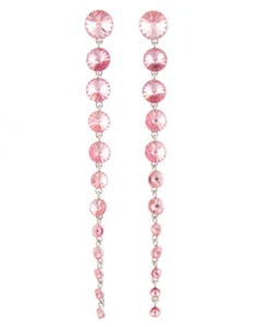 💖🌟Helen's Heart Helen's Heart 5940 Rose Swarovski Crystal Drop Earrings🌟💖 - Picture 1 of 1