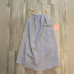 New! Bisby by Little English Blue Seersucker Sparkle Dress, Girls Size 12 - Picture 1 of 9