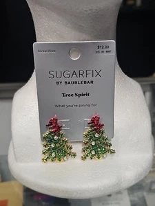 Sugarfix By Baublebar Nickel Free Earrings - CHRISTMAS Tree Spirit *BRAND NEW* - Picture 1 of 4