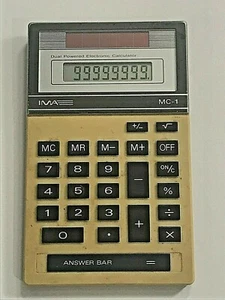 IMA MC-1 Vintage Dual Powered Calculator-Working Condition - Picture 1 of 4