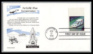 US FDC # C123 45c Futuristic Mail Delivery Aristocrats Hover Car  1989, 9p3983 - Picture 1 of 1
