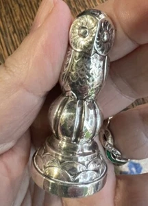 Antik Sterling Silber Georg Jensen Nr 36 Eule figürlich Wachssiegel Stempel Dänemark - Bild 1 von 7