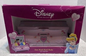 Disney Princess Coin Bank Clock Radio Nightlight Dancing Figures Box New In Box! - Picture 1 of 4