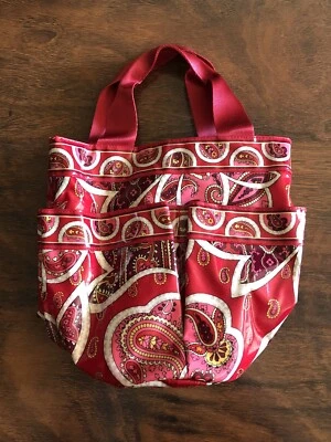 Vera Bradley ROSY POSIES душа CADDY сетки сумка с короткими ручками колледжа общежития путешествий винил - Изображение 1 из 4