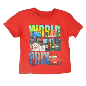 Disney Pixar Cars 2 Movie World Grand Prix Animation McQueen Toddler Tshirt Tee  - Picture 1 of 1