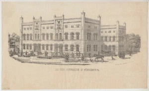 Das neue Postgebäude zu Königsberg in Preußen - Litho um 1840 - Gebr. Schamberg - Bild 1 von 1