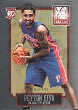 2013-14 Elite Detroit Pistons Basketball Card #227 Peyton Siva Rookie/999