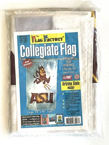 Arizona State ASU Sun Devils College Flag Vertical 28 X 48 The Flag Factory New Cover