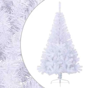 vidaXL Artificial Half Christmas Tree with Stand White 150 cm PVC - Picture 1 of 8