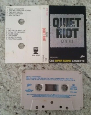 QUIET RIOT - QRIII - ORIGINAL 1986 CASSETTE ALBUM - EXCELLENT - Image 1 of 4