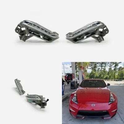 2PCS ABS Daytime Running Light Only Fit For Nissan 370Z NISM Style Front Bumper - Image 1 of 4