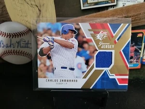 2009 Upper Deck SPx Carlos Zambrano Jersey Relic Blue Chicago Cubs ๐ฅ - Picture 1 of 11