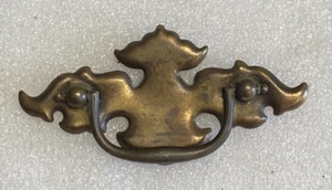 Vintage Bat Wing Drawer Drop Bail Pull Handle Brass 2-1/2" C To C - Picture 1 of 2