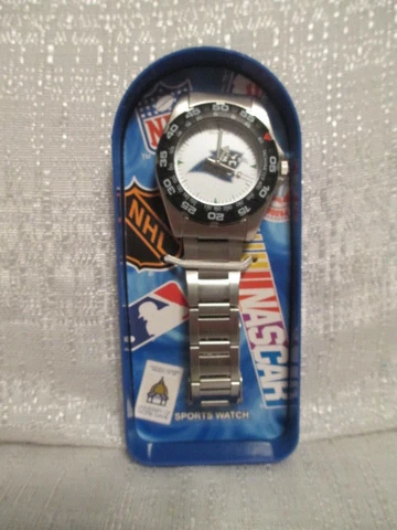 Mens Sun Time Carolina Panthers Football NFL Sportivi Sports Watch Cover
