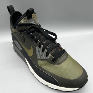 2017 Nike Air Max 90 Ultra Mid Winter Sequoia Medium Olive Mens Uk 9 924458-300 - Picture 1 of 9