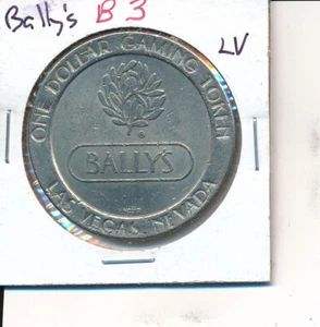 $1 CASINO TOKEN MASON 1992 BALLY'S LAS VEGAS NV OFFER:  B-3 - Picture 1 of 2