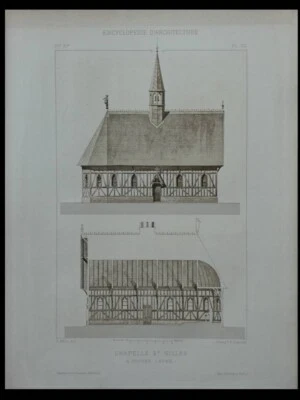 ENCYCLOPEDIE D'ARCHITECTURE n°11 1888 TROYES, CHAPELLE SAINT GILLES - Photo 1/2
