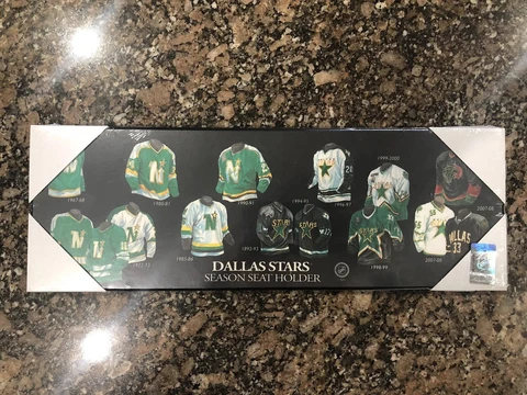 NHL Dallas Stars Season Seat Holder - Heritage Jersey Collection - Mini Plaque Cover